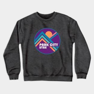 Park City Retro Mountains Purple Crewneck Sweatshirt